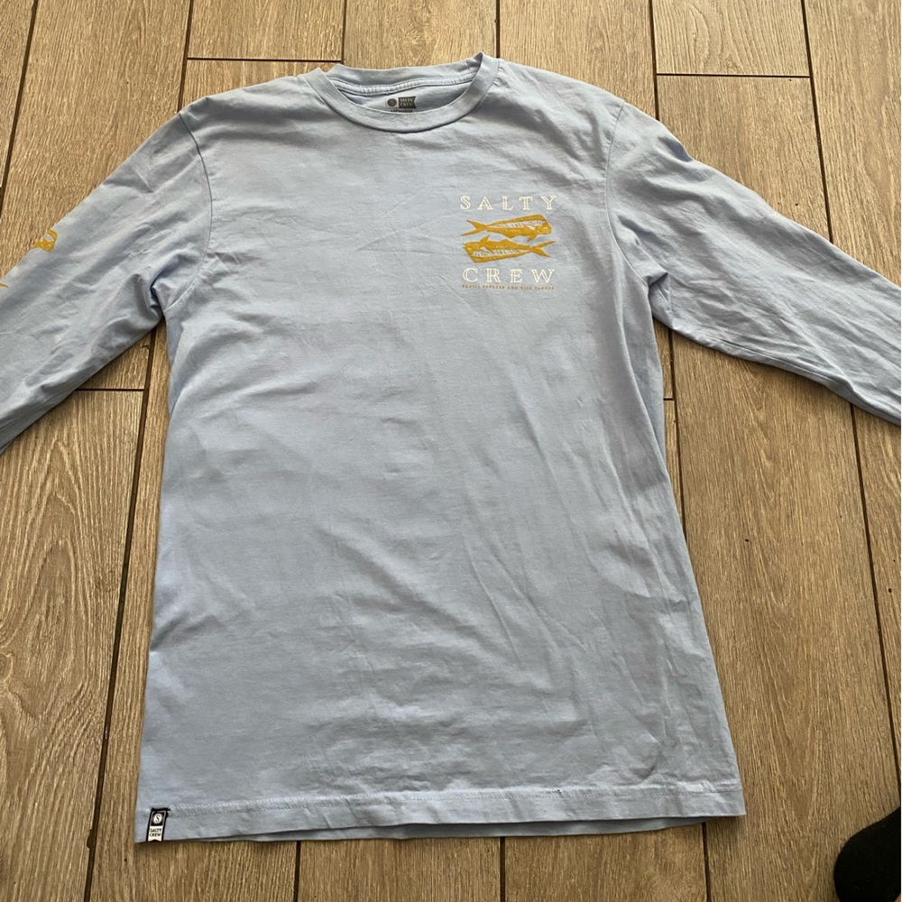SALTY CREW Light Blue M Long Sleeve T-Shirt Thrill Seekers and Risk Takers
